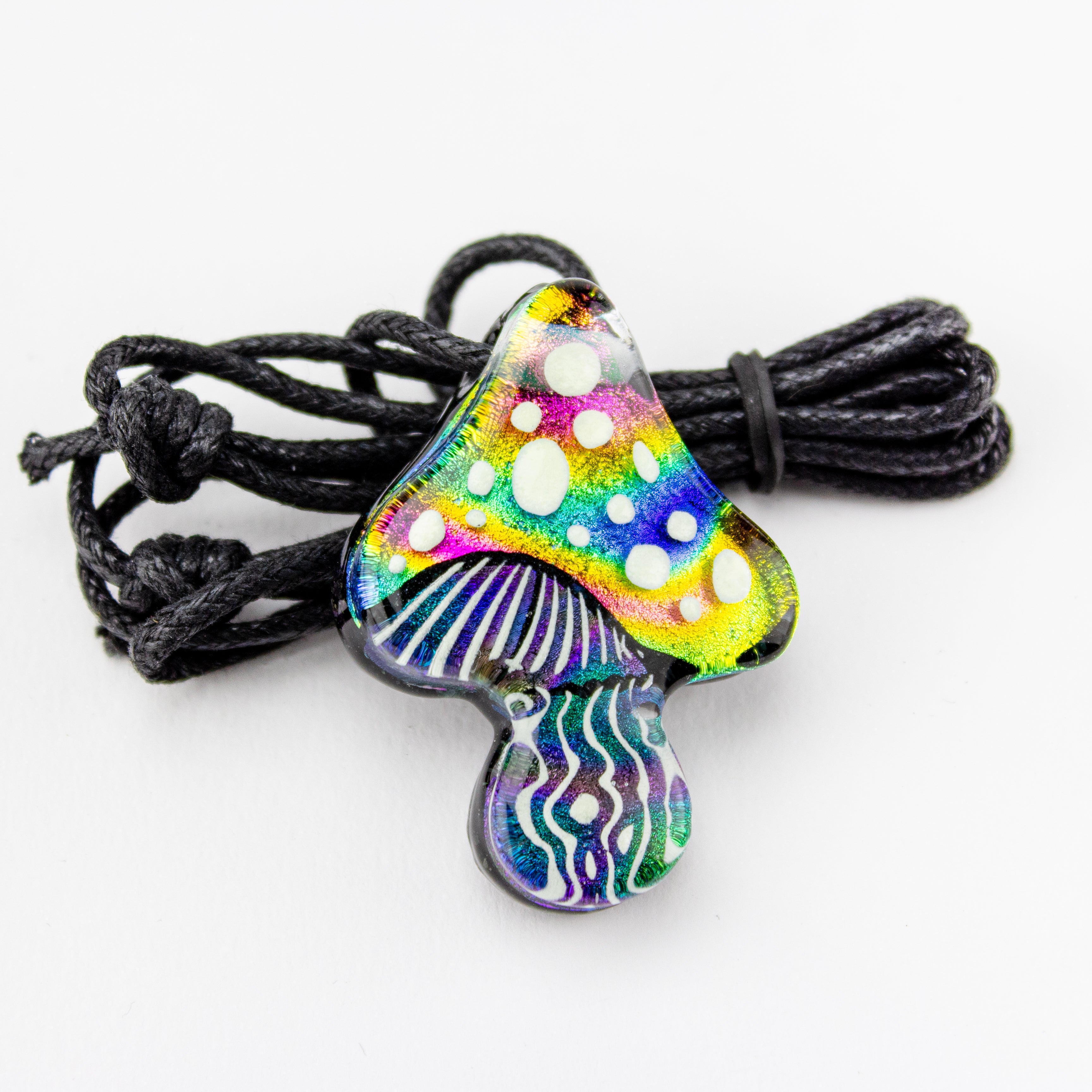 Darkevitrum Glass Dichro Mushroom Pendant #DRK037 - Planet Caravan